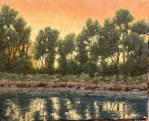 Evening Reflections 16x20 $1350 at Hunter Wolff Gallery